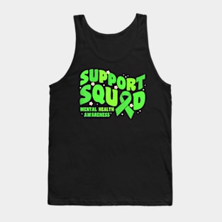 Support Squad Mental Health Awareness Matters Green Ribbon Tank Top